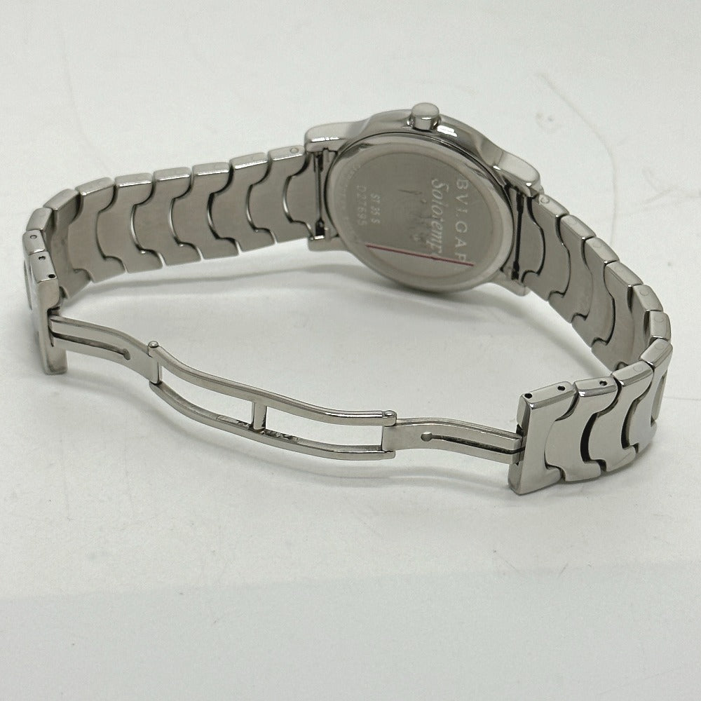 BVLGARI Watches Quartz ST35S Stainless Steel Silver Solo tempo white dial mens(Unisex) Used Authentic