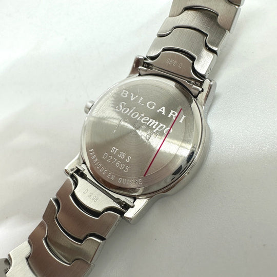 BVLGARI Watches Quartz ST35S Stainless Steel Silver Solo tempo white dial mens(Unisex) Used Authentic