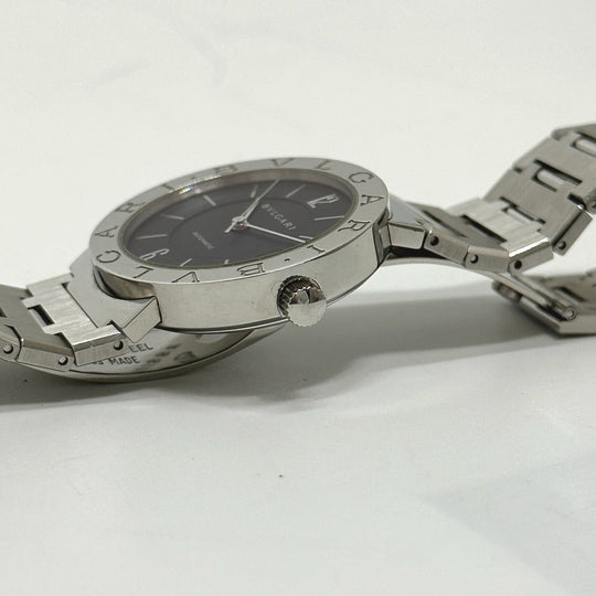 BVLGARI Watches Mechanical Automatic BB33SAUTO Stainless Steel Silver Bulgari Bulgari black dial mens Used Authentic
