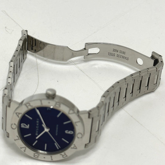 BVLGARI Watches Mechanical Automatic BB33SAUTO Stainless Steel Silver Bulgari Bulgari black dial mens Used Authentic