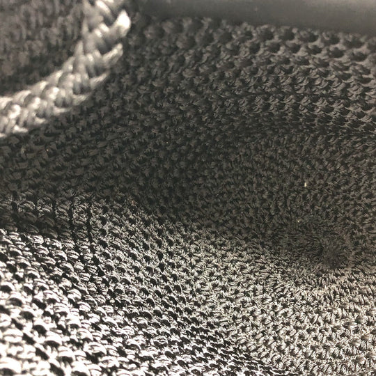 BALENCIAGA Handbag 695612 Nylon/Lambskin black logo ibiza basket bag Ibiza Small With Strap Basket Black Cord Women Used Authentic