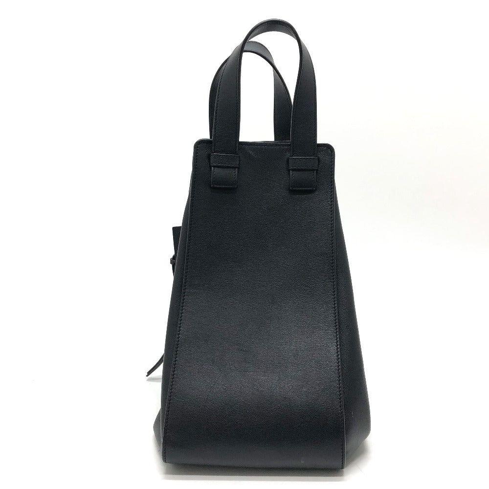 LOEWE Handbag leather black hammock Women Used Authentic