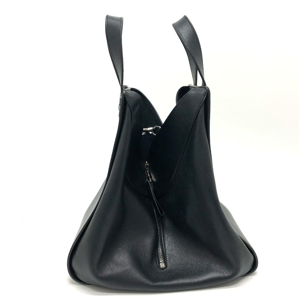 LOEWE Handbag leather black hammock Women Used Authentic