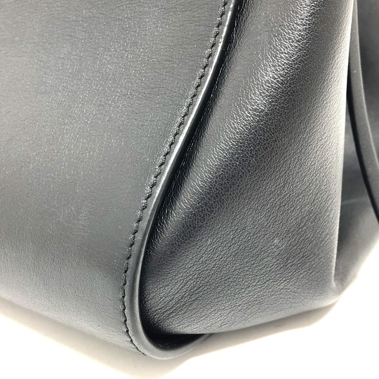 LOEWE Handbag leather black hammock Women Used Authentic