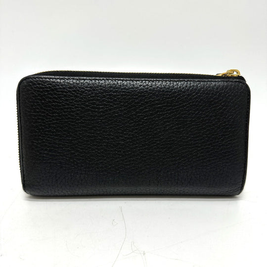 LOUIS VUITTON Long Wallet Purse M63102 Taurillon Clemence Leather black Portefeuille comet Women Used Authentic