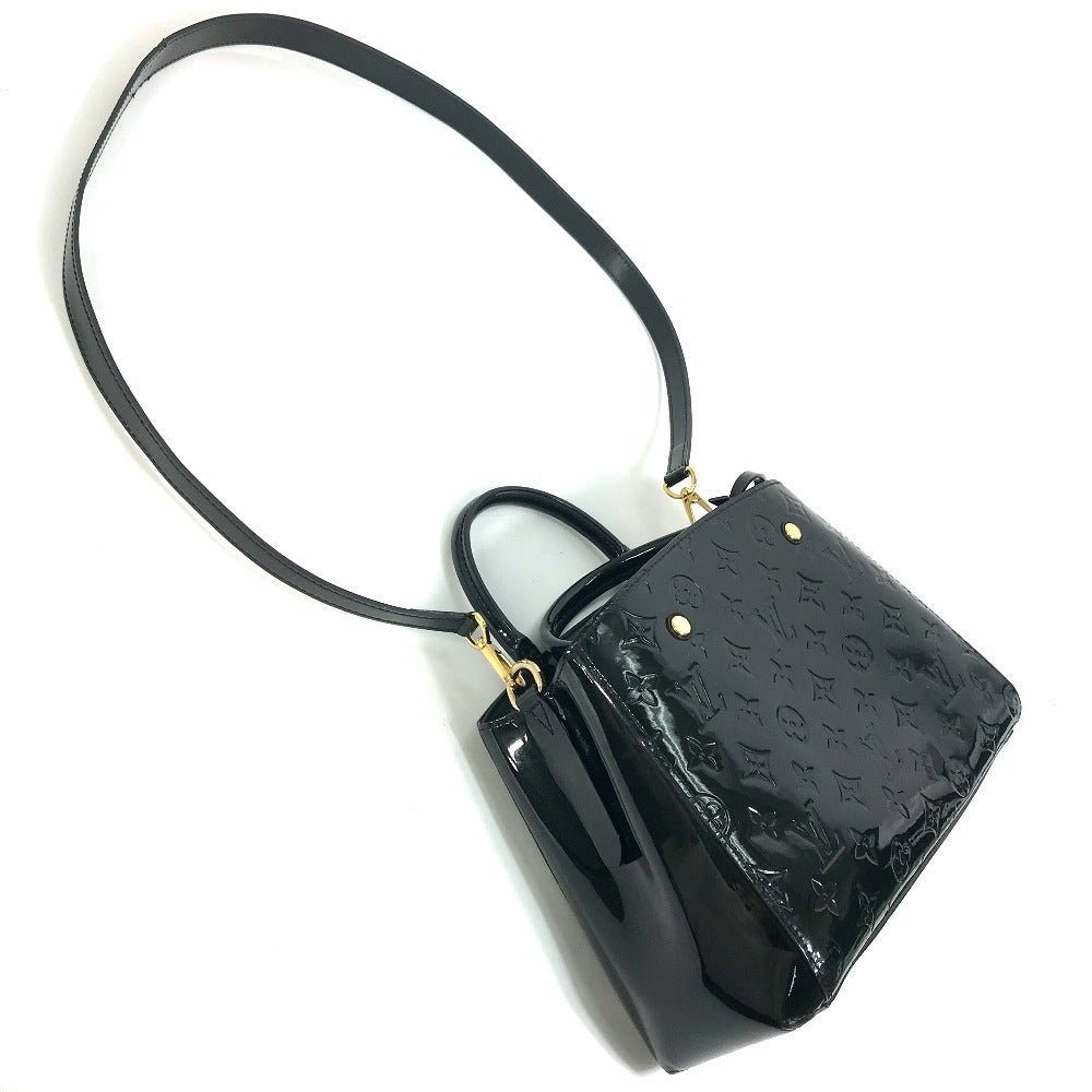 LOUIS VUITTON Handbag M50171 Monogram Vernis black Monogram Vernis Montaigne BB Women Used Authentic