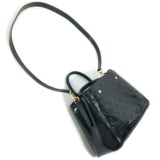 LOUIS VUITTON Handbag M50171 Monogram Vernis black Monogram Vernis Montaigne BB Women Used Authentic