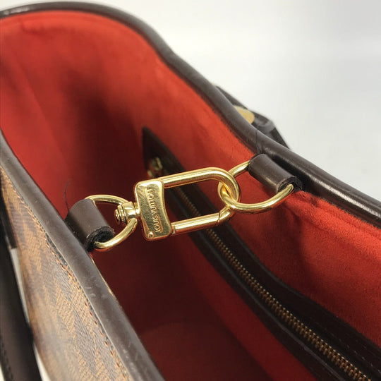 LOUIS VUITTON Tote Bag N51120 Damier canvas Brown Damier Manosque GM Women Used Authentic