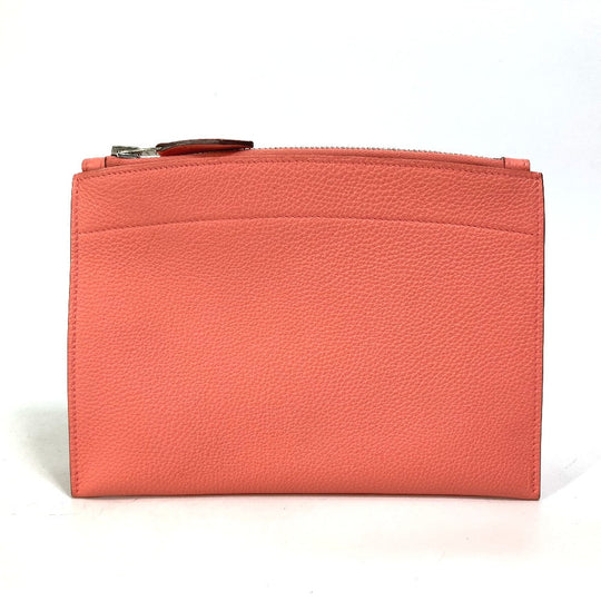 HERMES Pouch Togo pink Bazaar Mini PM Women Used Authentic
