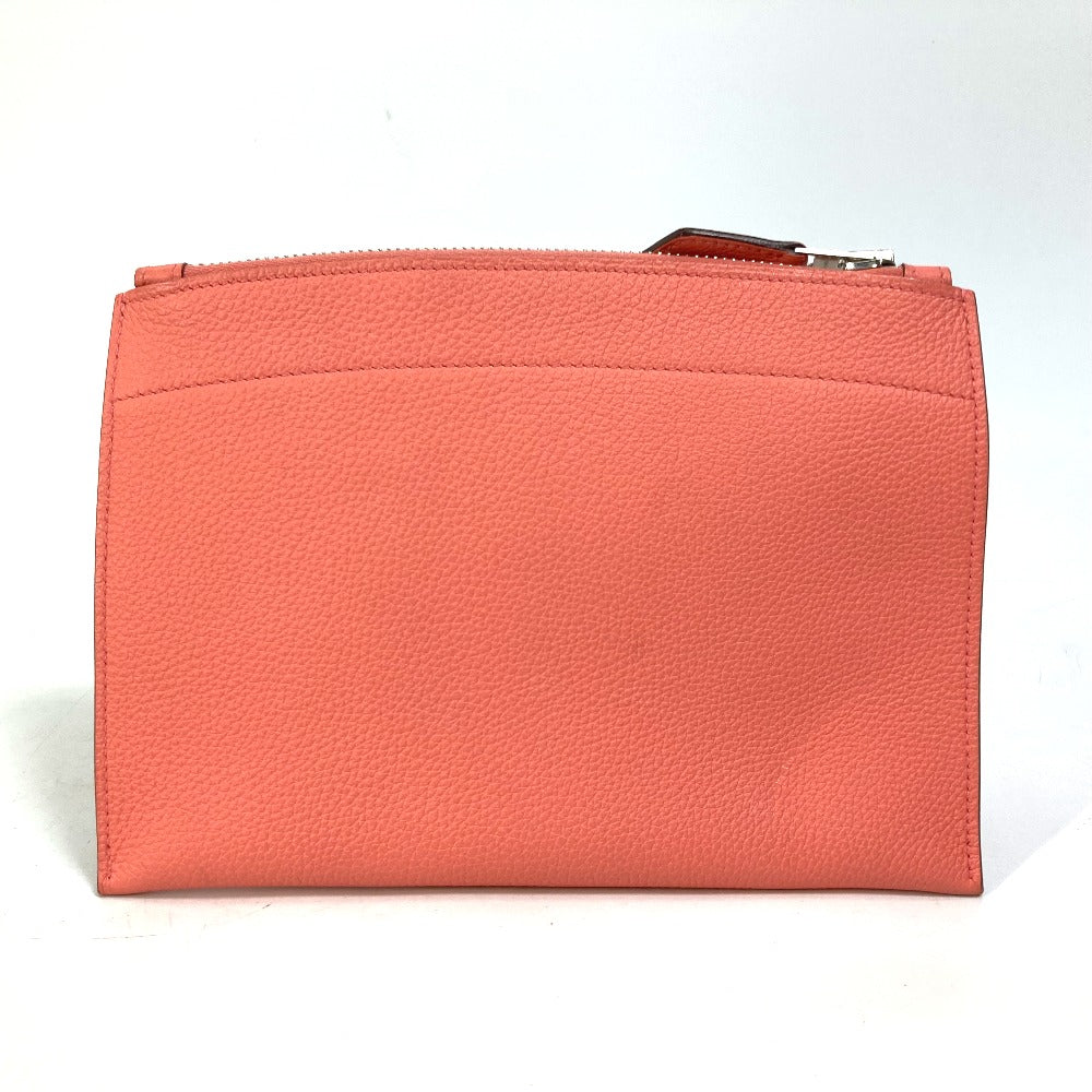 HERMES Pouch Togo pink Bazaar Mini PM Women Used Authentic