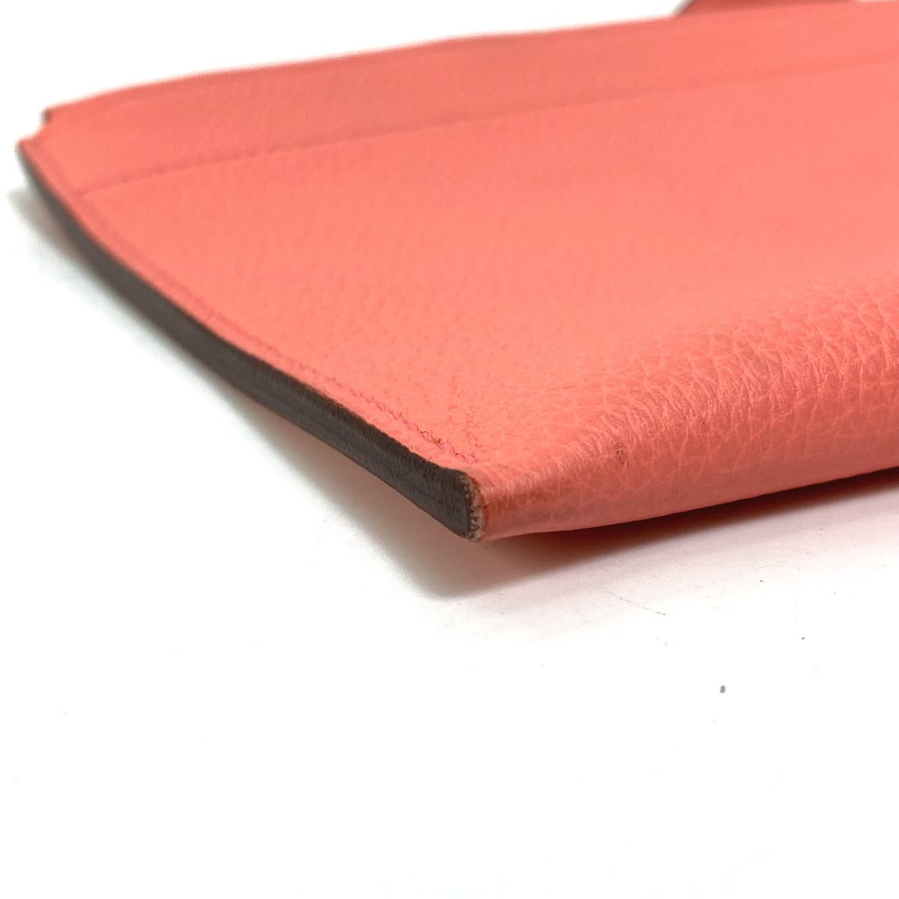 HERMES Pouch Togo pink Bazaar Mini PM Women Used Authentic