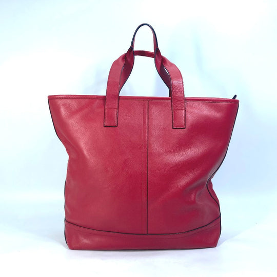 COACH Tote Bag F71699 leather Red Shoulder Bag Shoulder Bag logo Women Used Authentic