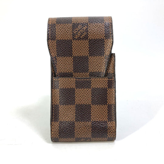 LOUIS VUITTON Cigarette case N63024 Damier canvas Brown Damier Etui cigarette Women Used Authentic