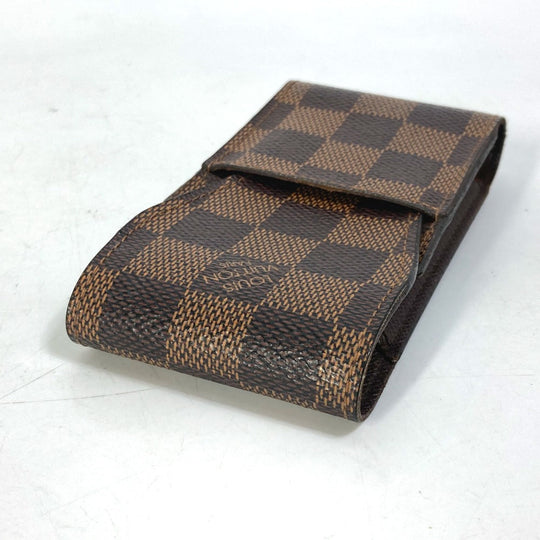 LOUIS VUITTON Cigarette case N63024 Damier canvas Brown Damier Etui cigarette Women Used Authentic