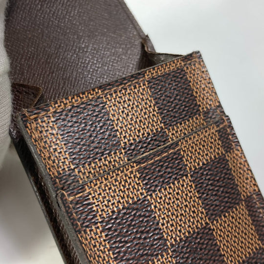 LOUIS VUITTON Cigarette case N63024 Damier canvas Brown Damier Etui cigarette Women Used Authentic