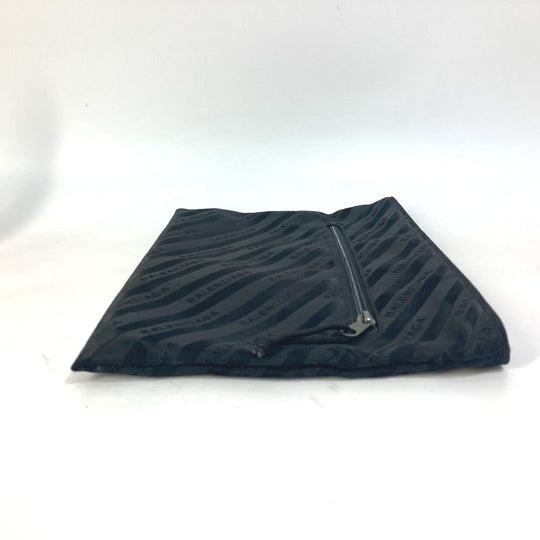 BALENCIAGA Clutch bag 459745 Nylon black logo Explorer mens Used Authentic