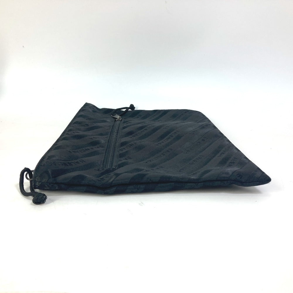 BALENCIAGA Clutch bag 459745 Nylon black logo Explorer mens Used Authentic