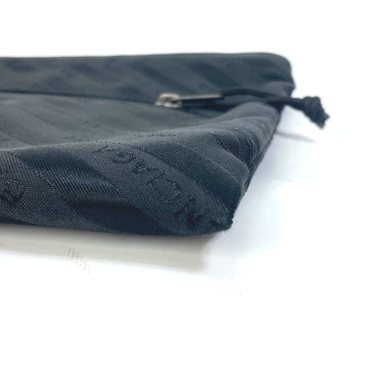BALENCIAGA Clutch bag 459745 Nylon black logo Explorer mens Used Authentic