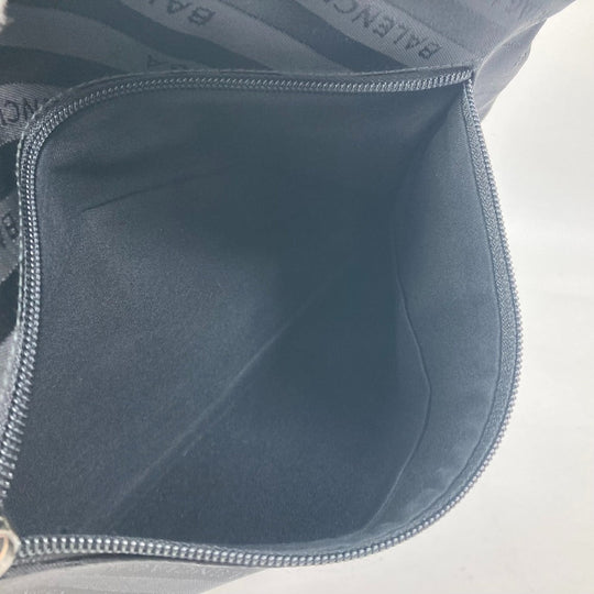 BALENCIAGA Clutch bag 459745 Nylon black logo Explorer mens Used Authentic