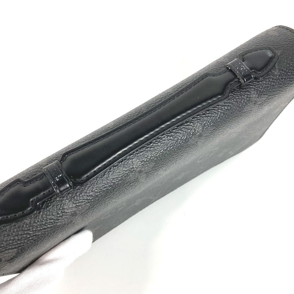 LOUIS VUITTON Long Wallet Purse M61698 Monogram Eclipse Canvas black Monogram Eclipse Zippy XL mens Used Authentic