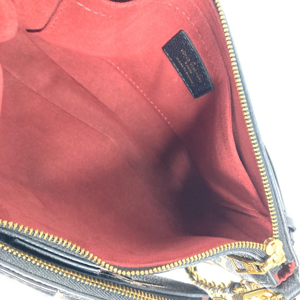 LOUIS VUITTON Shoulder Bag M45777 Monogram Ann Platt Leather black Monogram Empreinte Bicolor Multi Pochette Accessoires Women Used Authentic