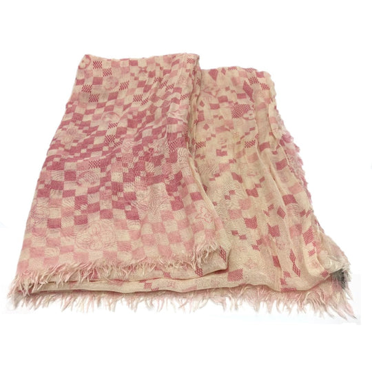 LOUIS VUITTON Stall M72578 Cashmere, Silk pink Damier Etol Alize Women Used Authentic