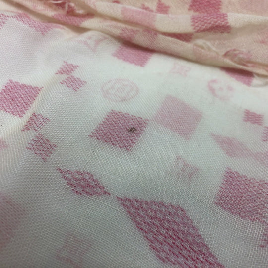 LOUIS VUITTON Stall M72578 Cashmere, Silk pink Damier Etol Alize Women Used Authentic