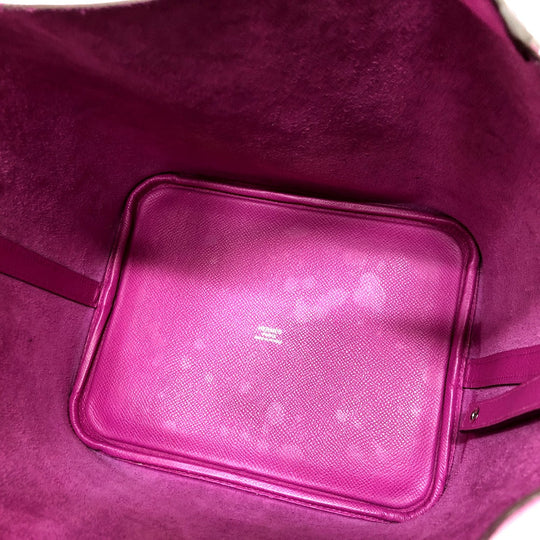HERMES Handbag Epsom Purple type Picotin Lock MM Tressage Women Used Authentic