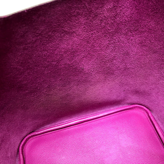 HERMES Handbag Epsom Purple type Picotin Lock MM Tressage Women Used Authentic