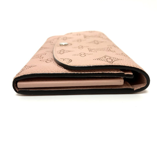 LOUIS VUITTON Long Wallet Purse M60145 Monogram Mahina pink Monogram Mahina Portefeuille Iris Women Used Authentic
