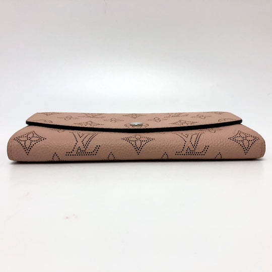 LOUIS VUITTON Long Wallet Purse M60145 Monogram Mahina pink Monogram Mahina Portefeuille Iris Women Used Authentic