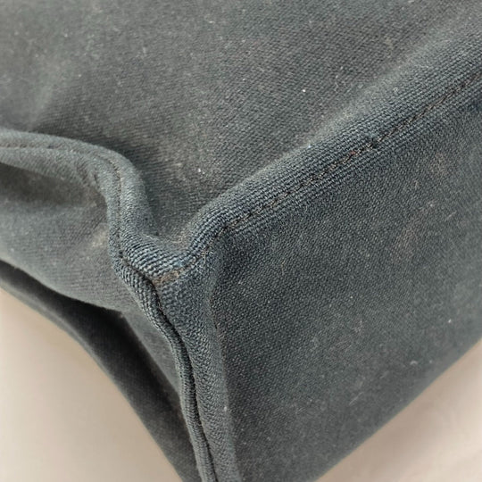 HERMES Tote Bag canvas black Fool Toe MM Women Used Authentic