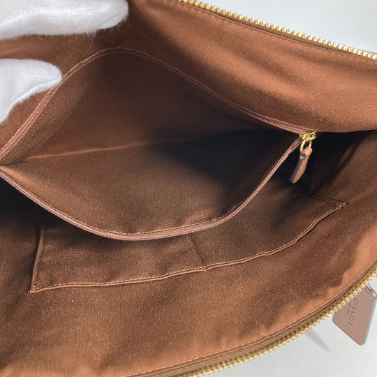 COACH Shoulder Bag F79609 PVC / Leather Brown Signature Women Used Authentic