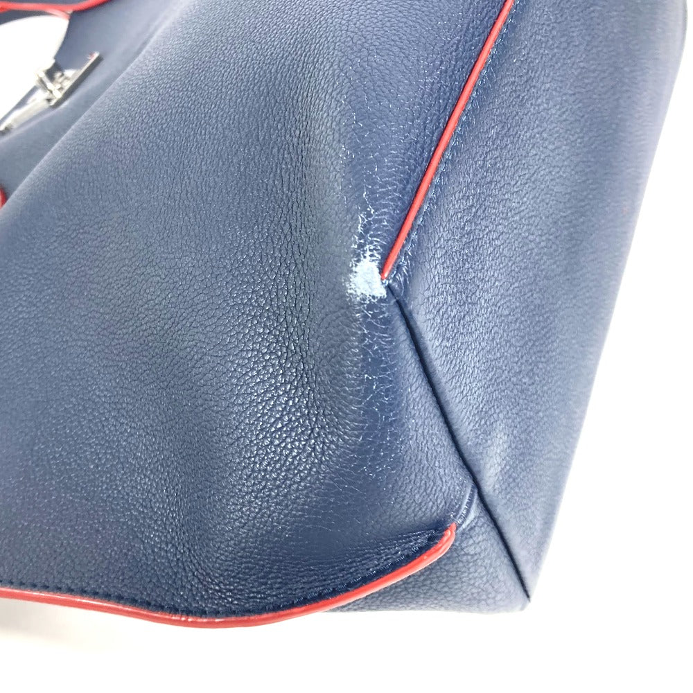 LOUIS VUITTON Shoulder Bag M52759 leather Navy Rock Me Go Women Used Authentic