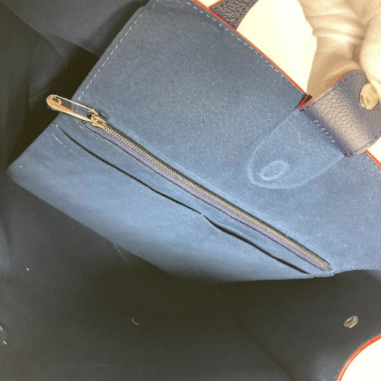 LOUIS VUITTON Shoulder Bag M52759 leather Navy Rock Me Go Women Used Authentic