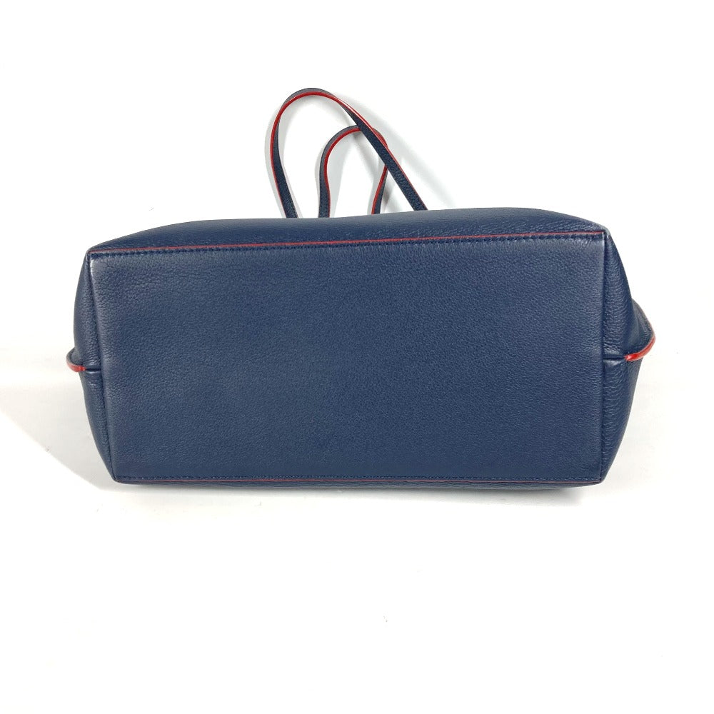 LOUIS VUITTON Shoulder Bag M52759 leather Navy Rock Me Go Women Used Authentic