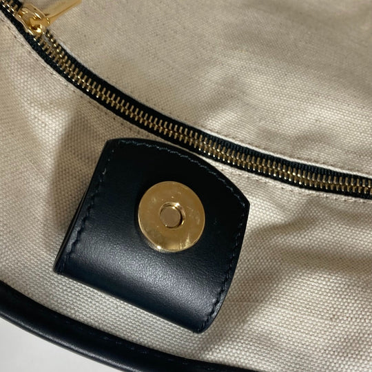 BALLY Shoulder Bag 6232568 canvas white Bucket BRUNILLE logo mens Used Authentic