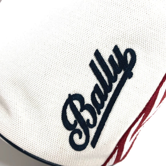 BALLY Shoulder Bag 6232568 canvas white Bucket BRUNILLE logo mens Used Authentic
