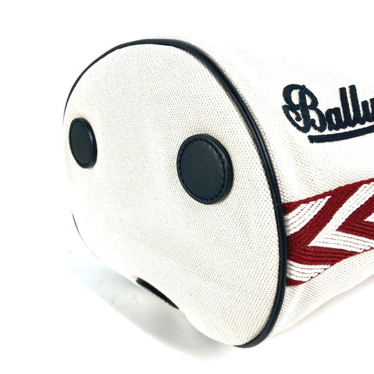 BALLY Shoulder Bag 6232568 canvas white Bucket BRUNILLE logo mens Used Authentic
