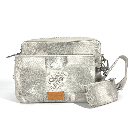 LOUIS VUITTON Shoulder Bag N50068 Canvas, Damier Salt Canvas gray Damier Salt Trio Messenger mens Used Authentic