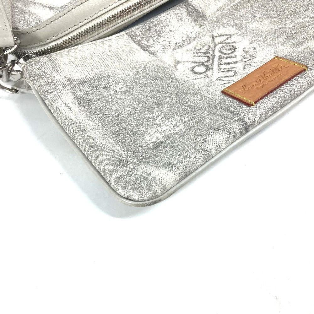 LOUIS VUITTON Shoulder Bag N50068 Canvas, Damier Salt Canvas gray Damier Salt Trio Messenger mens Used Authentic