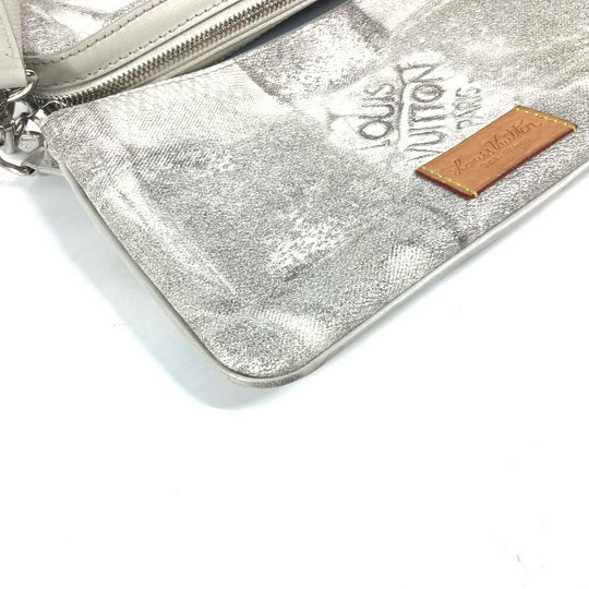 LOUIS VUITTON Shoulder Bag N50068 Canvas, Damier Salt Canvas gray Damier Salt Trio Messenger mens Used Authentic