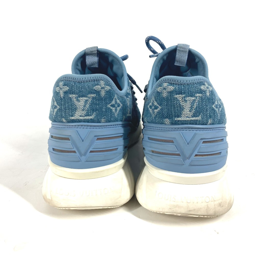 LOUIS VUITTON sneakers Monogram denim canvas blue Monogram denim Fast lane line sneakers mens 8.5 Used Authentic