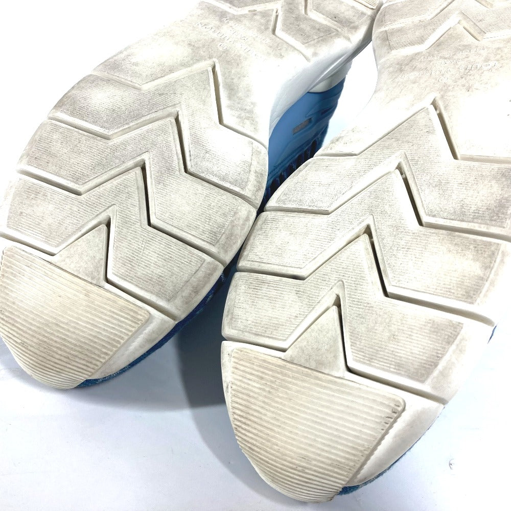 LOUIS VUITTON sneakers Monogram denim canvas blue Monogram denim Fast lane line sneakers mens 8.5 Used Authentic