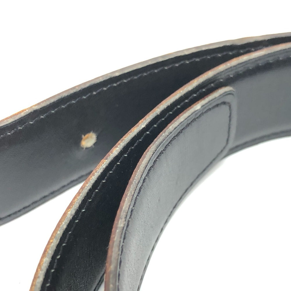 HERMES belt Boxcalf, Epsom Brown Punching H logo Women 65 Used Authentic
