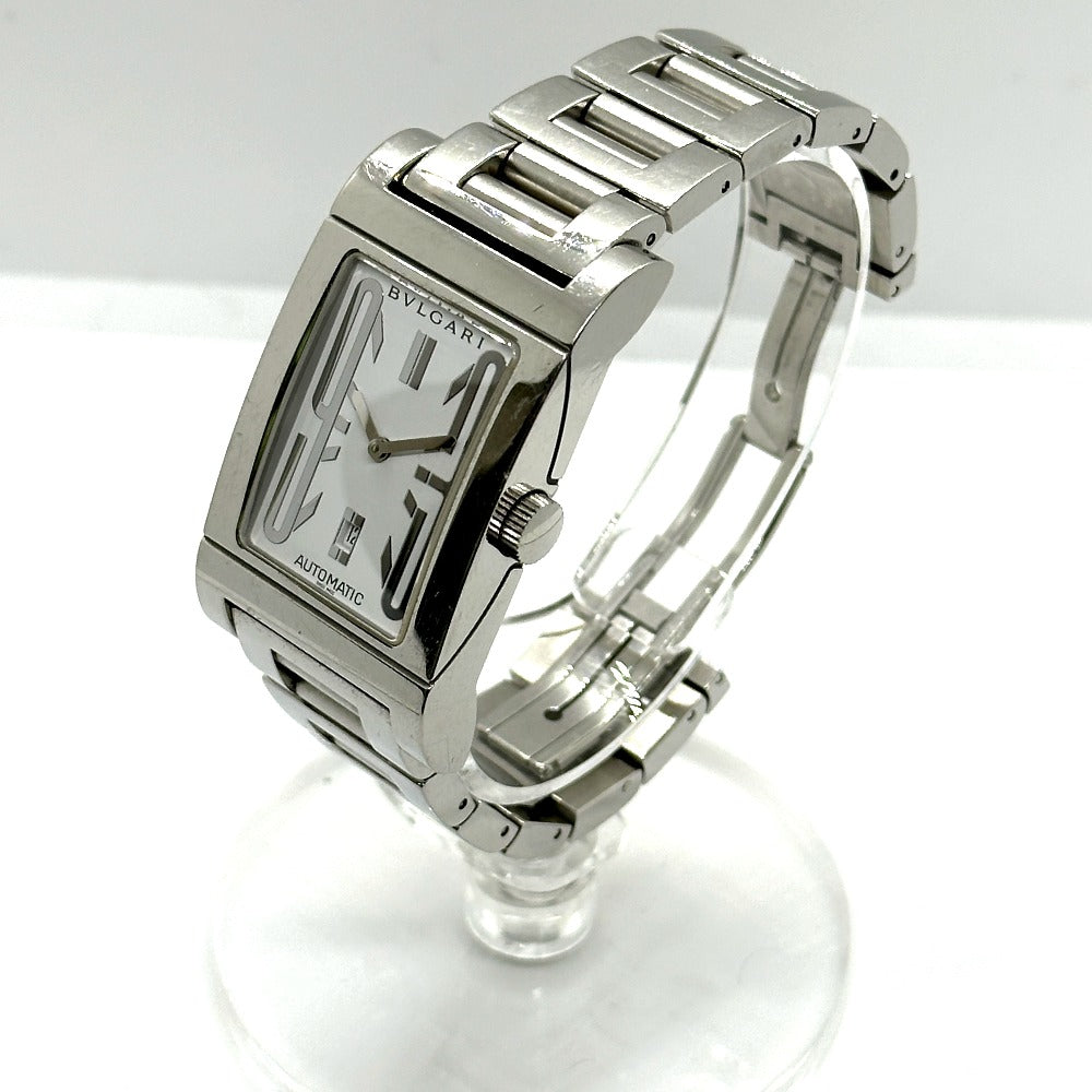 BVLGARI Watches Quartz RT45S Stainless Steel Silver Lettan logo white dial mens Used Authentic