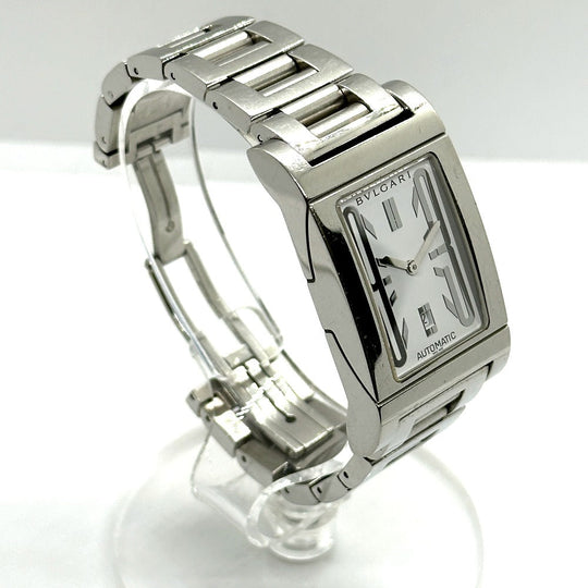 BVLGARI Watches Quartz RT45S Stainless Steel Silver Lettan logo white dial mens Used Authentic