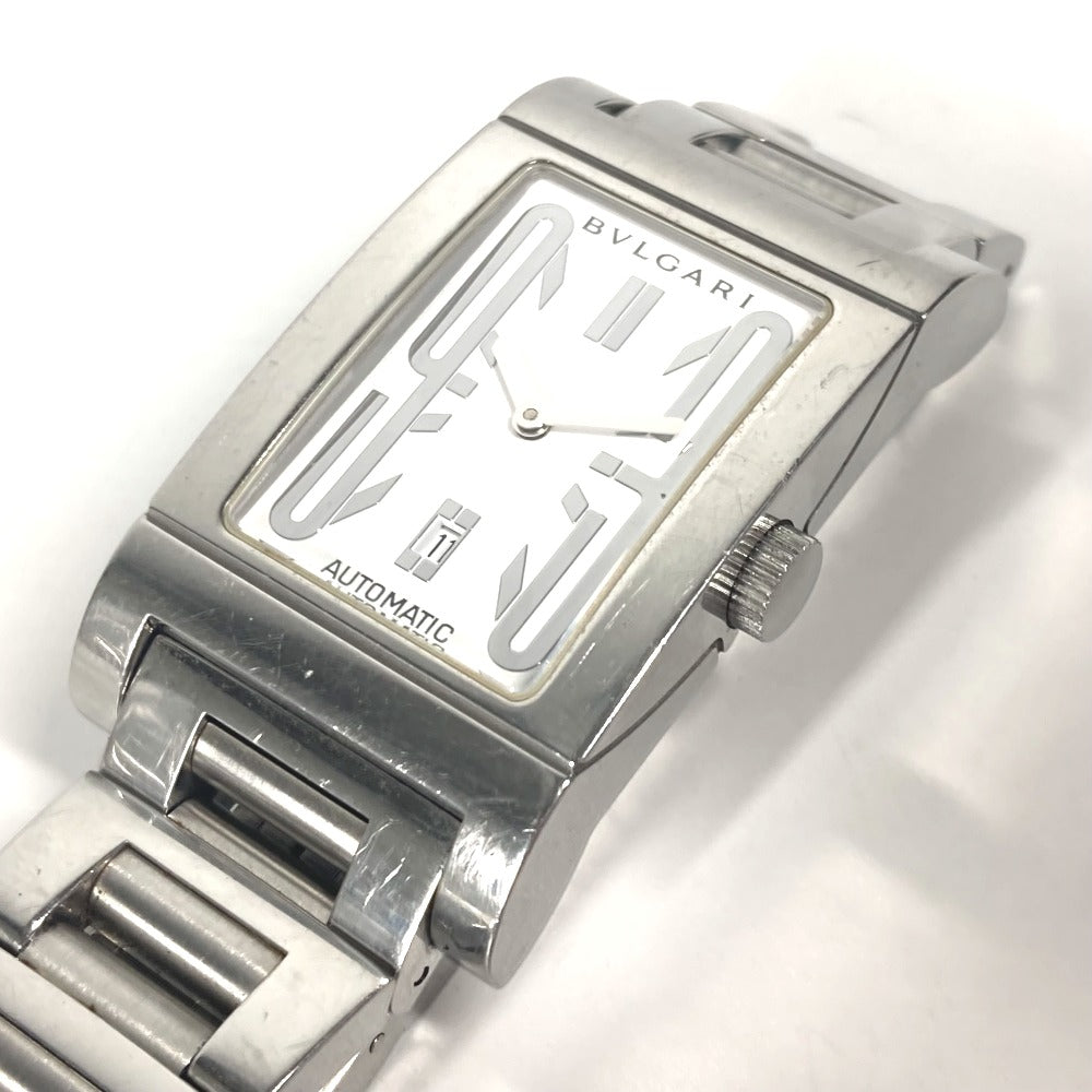 BVLGARI Watches Quartz RT45S Stainless Steel Silver Lettan logo white dial mens Used Authentic