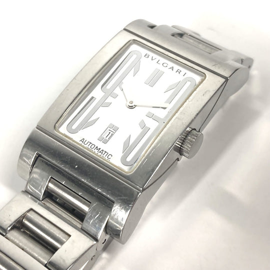 BVLGARI Watches Quartz RT45S Stainless Steel Silver Lettan logo white dial mens Used Authentic