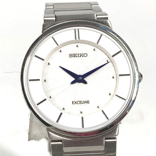 SEIKO Watches Quartz 4J40-0AE0 Stainless Steel Silver Exceline white dial Women Used Authentic